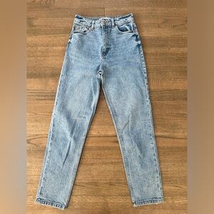 Zara Mom Fit Denim Jeans With High Waist-Style #: 7223/221-Size 2
